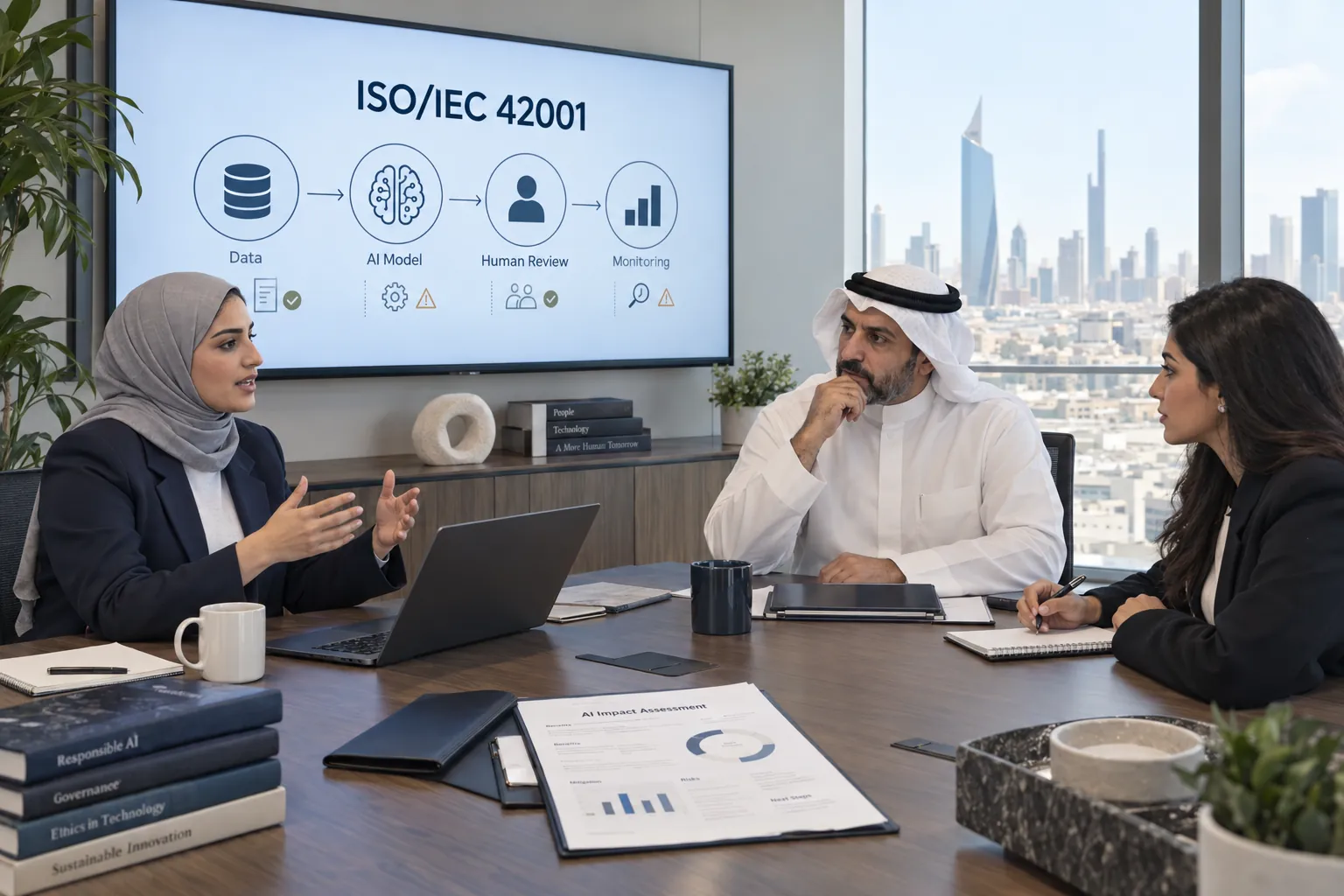اجتماع حول تطبيق ISO 42001 لإدارة الذكاء الاصطناعي في الكويت